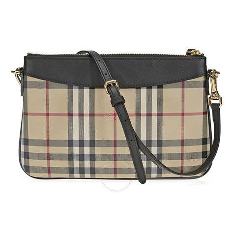 burberry horseferry check and leather clutch bag|mini Burberry leather handbags.